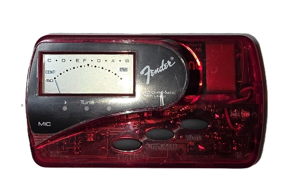 Fender LX-12 Auto-Chromatic Tuner Red Casing LCD Display