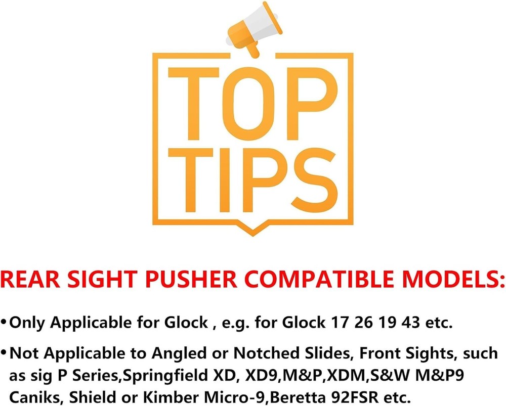 Pridefend Sight Pusher for Glock Square Slides,Sight Tool, Dark Grey