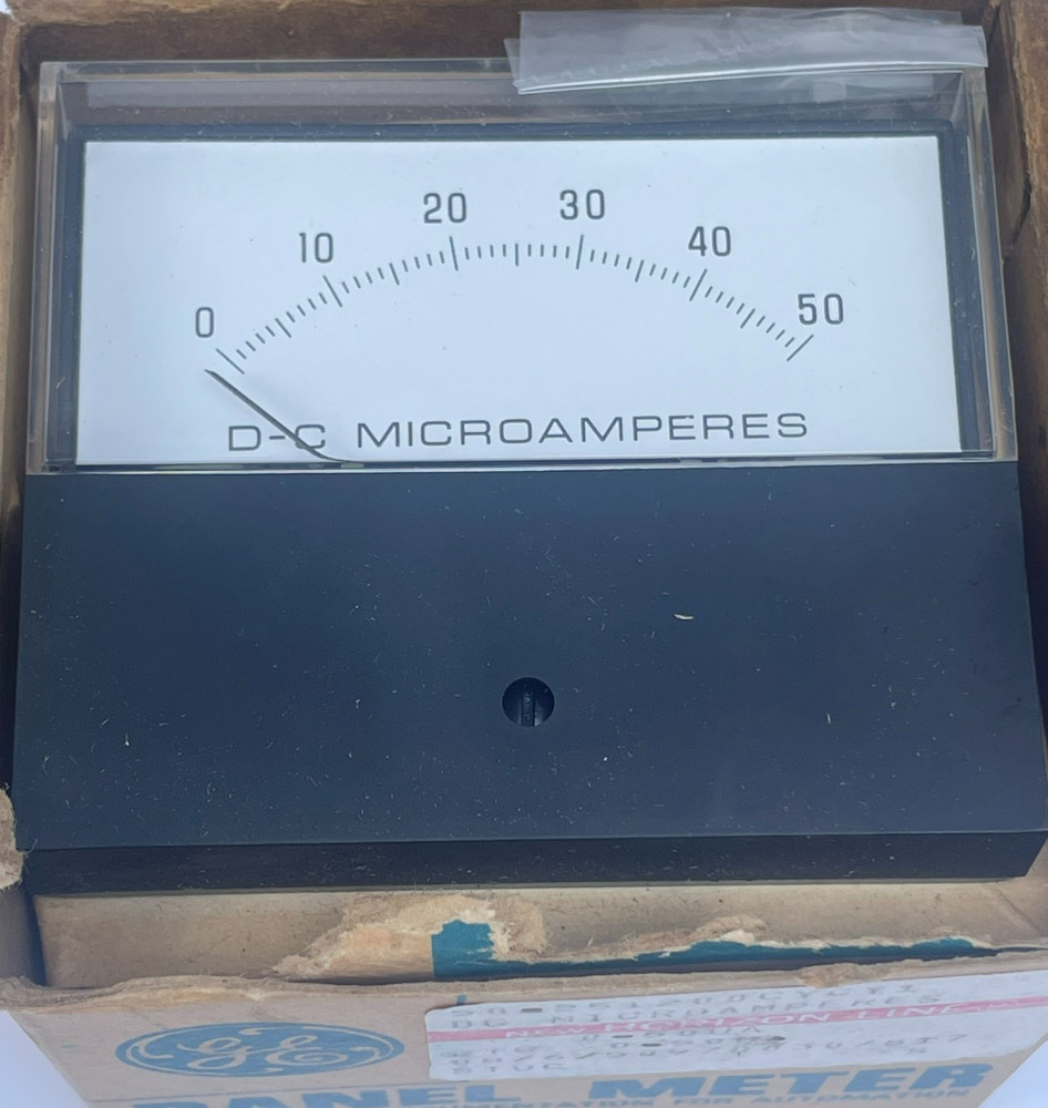 GE General Electric Panel Meter, D-C Microamperes, 0-50