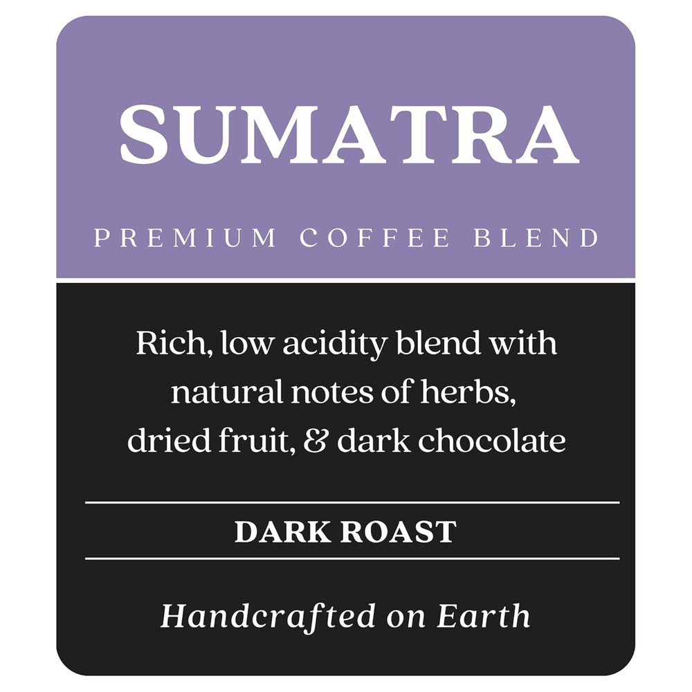Dark Roast Whole Bean Coffee, Sumatra Blend, 2 Lb