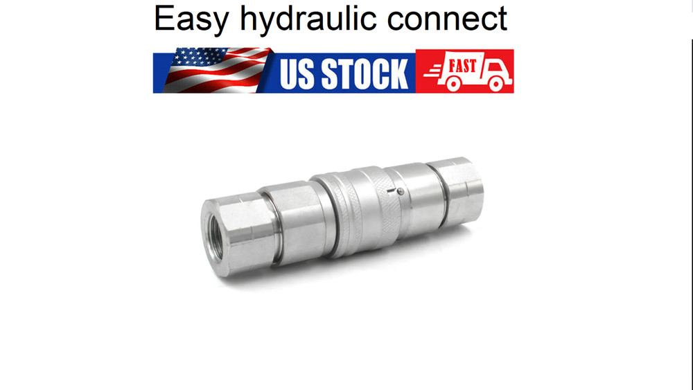 3/4 NPT Flat Face Hydraulic Quick Connect Coupler Coupling Skid Steer 2 Sets