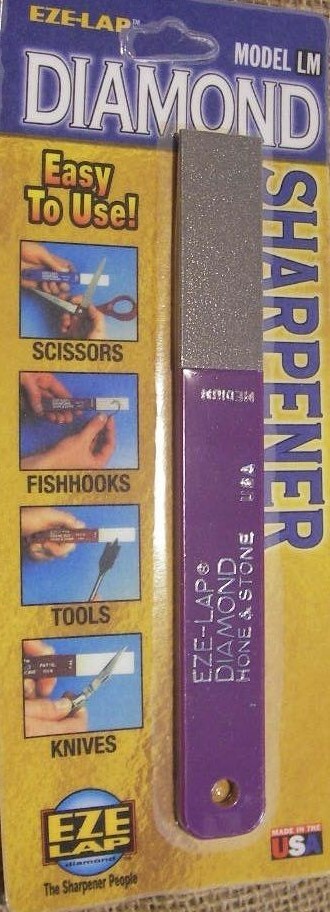 Eze-Lap Medium Grit Hone and Stone Diamond Knife Sharpener EZ-LM Made in USA