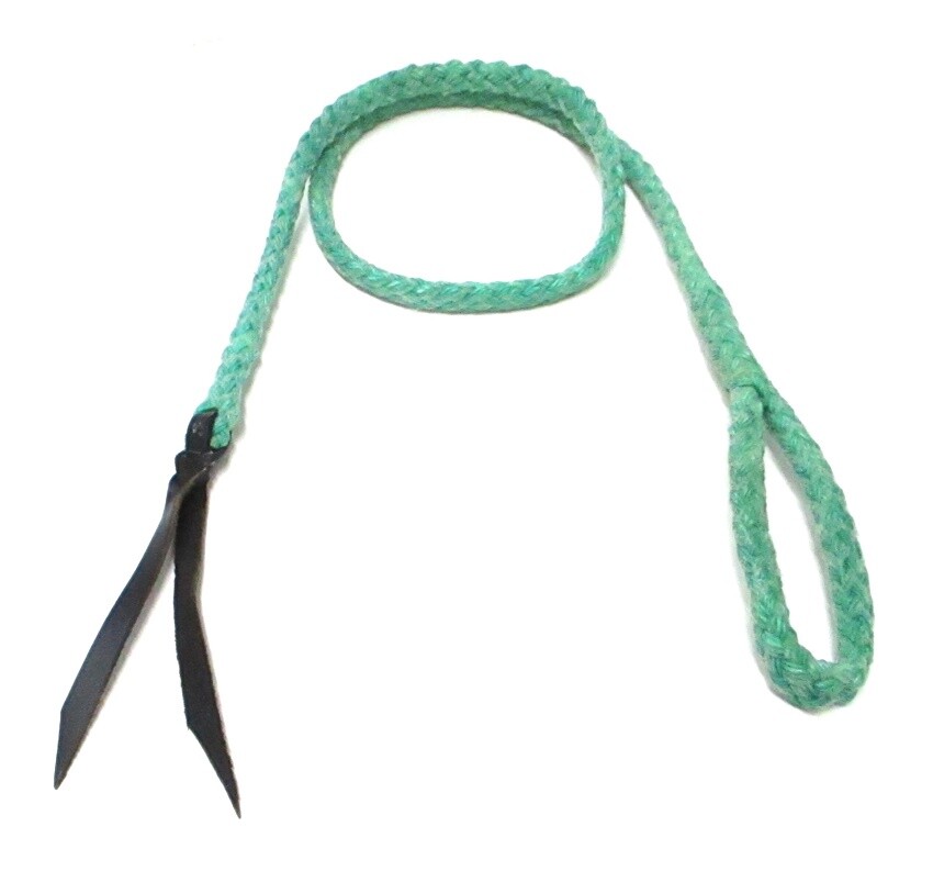 Over & Under Whip Waxed Nylon w/Leather Popper Green and Black Eddy's Tack