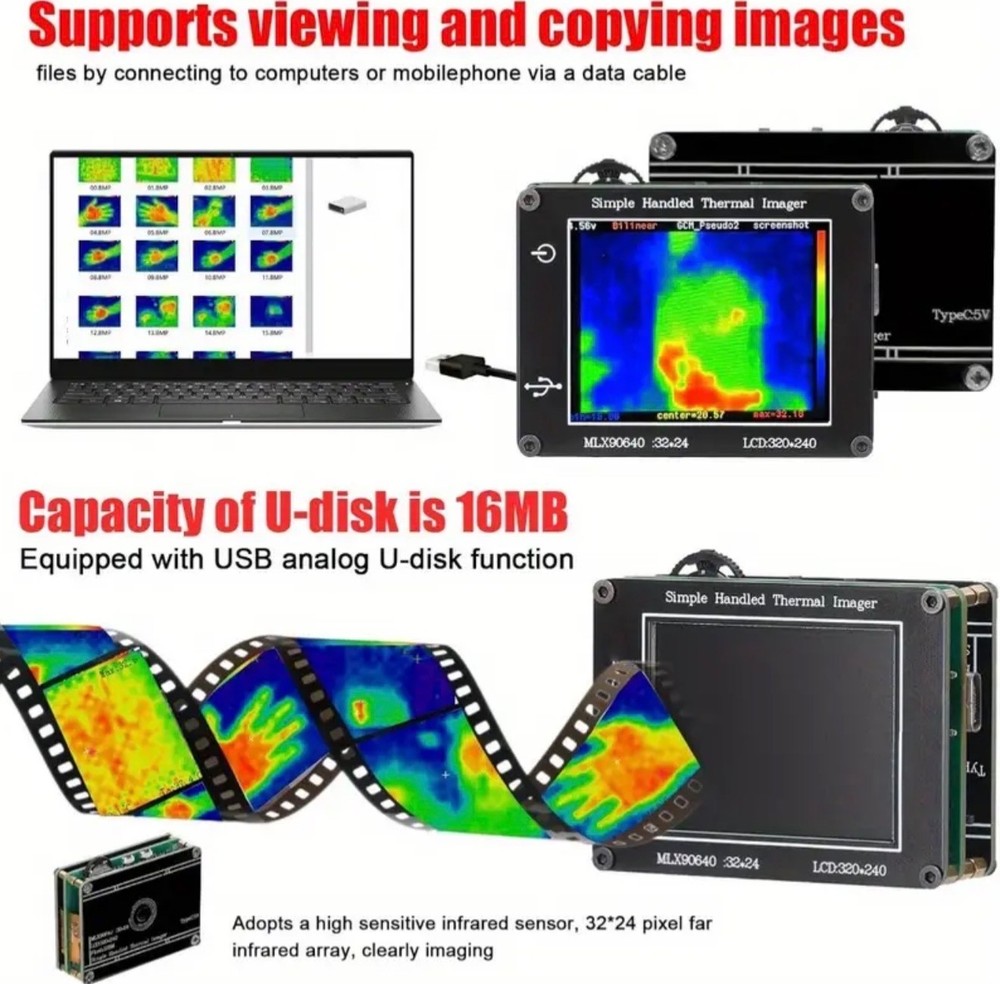 2-inch Compact Small Digital Infrared Thermal Temperature Viewer Camera