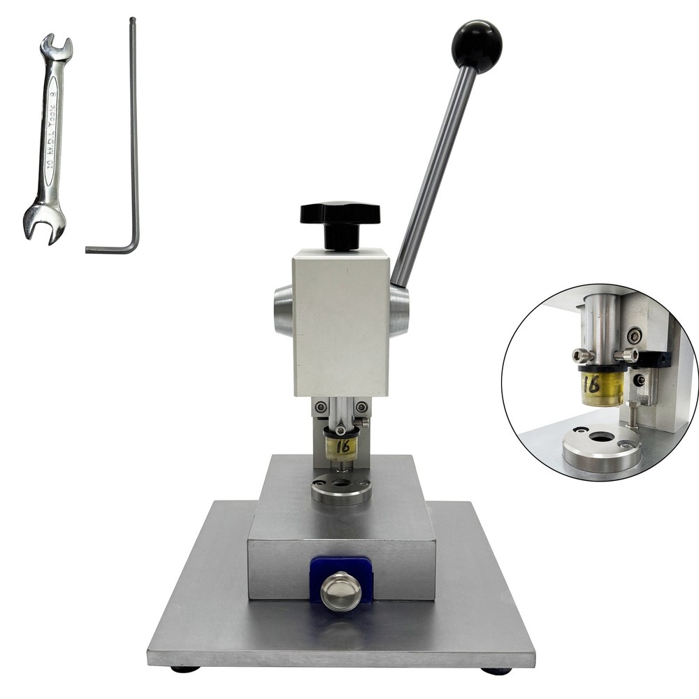 Manual Button Battery Positive ＆ Negative Electrode Pieces Punching Machine