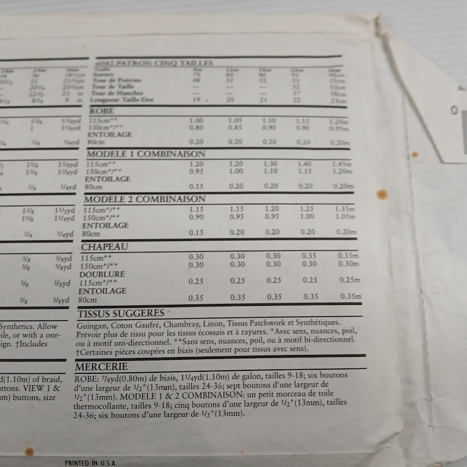 New Look sewing pattern 6042 - NOT CUT