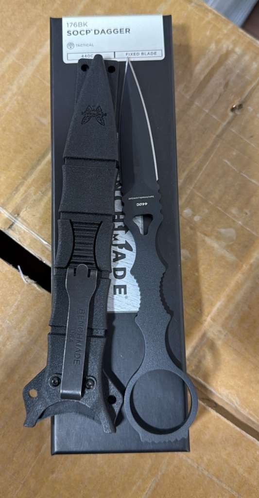 Benchmade SOCP Dagger 176BK 440C Stainless Steel Black Sheath Fixed brand NEW