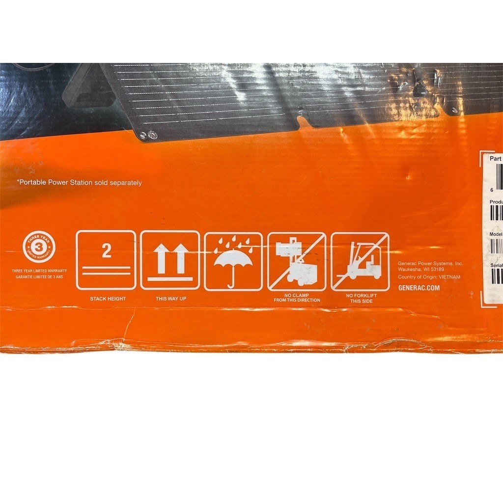 Generac GS100 100W Foldable Portable Solar Panel w/ XT60 Adapter Cable