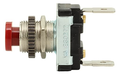 Fastronix AC/DC Momentary Push Button Switch with 14-16 ga. Terminals Red