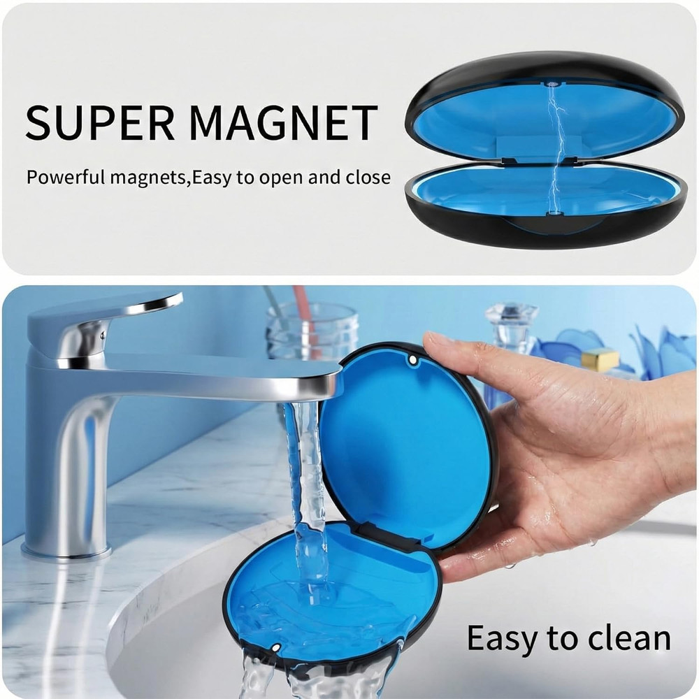 2 Pack Retainer Case, Compatible with Invisalign, Cute Orthodontic Slim Aligner