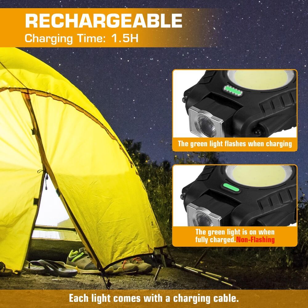 EverBrite Rechargeable COB Keychain Work Light w/Sensor Mode Magnetic Flashlight