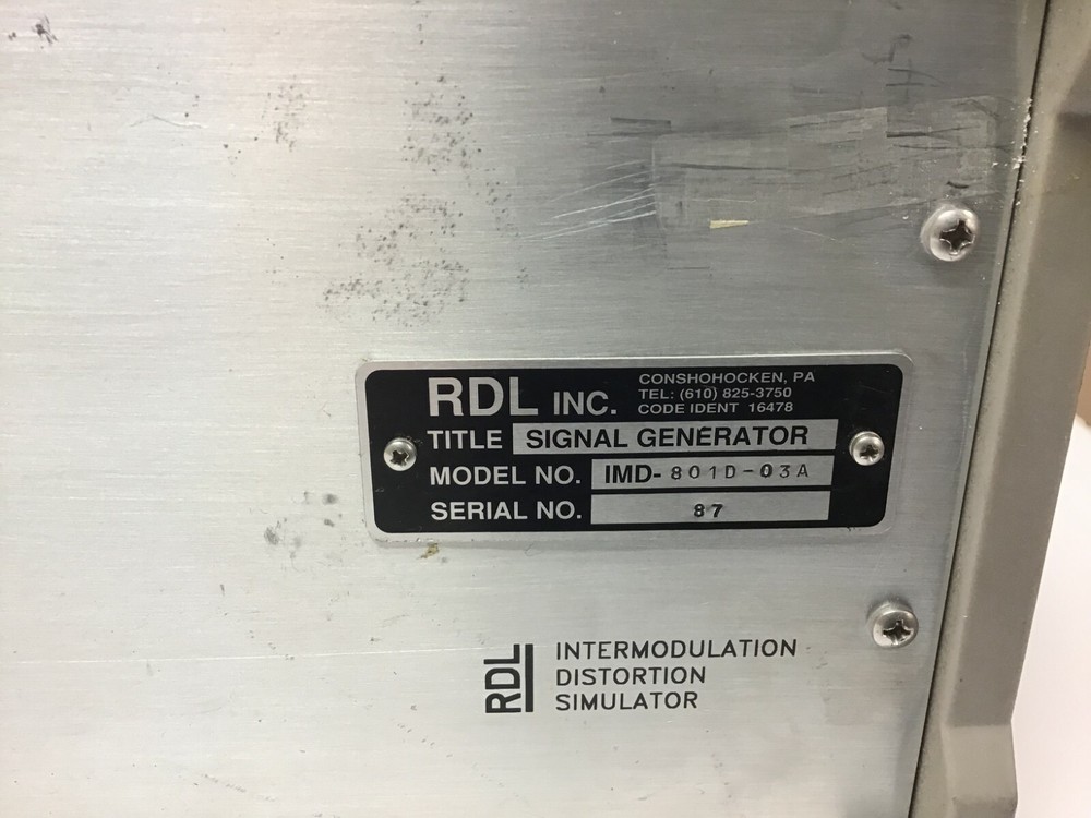 RDL IMD-801D-03A Intermodulation Distortion Simulator Signal Generator