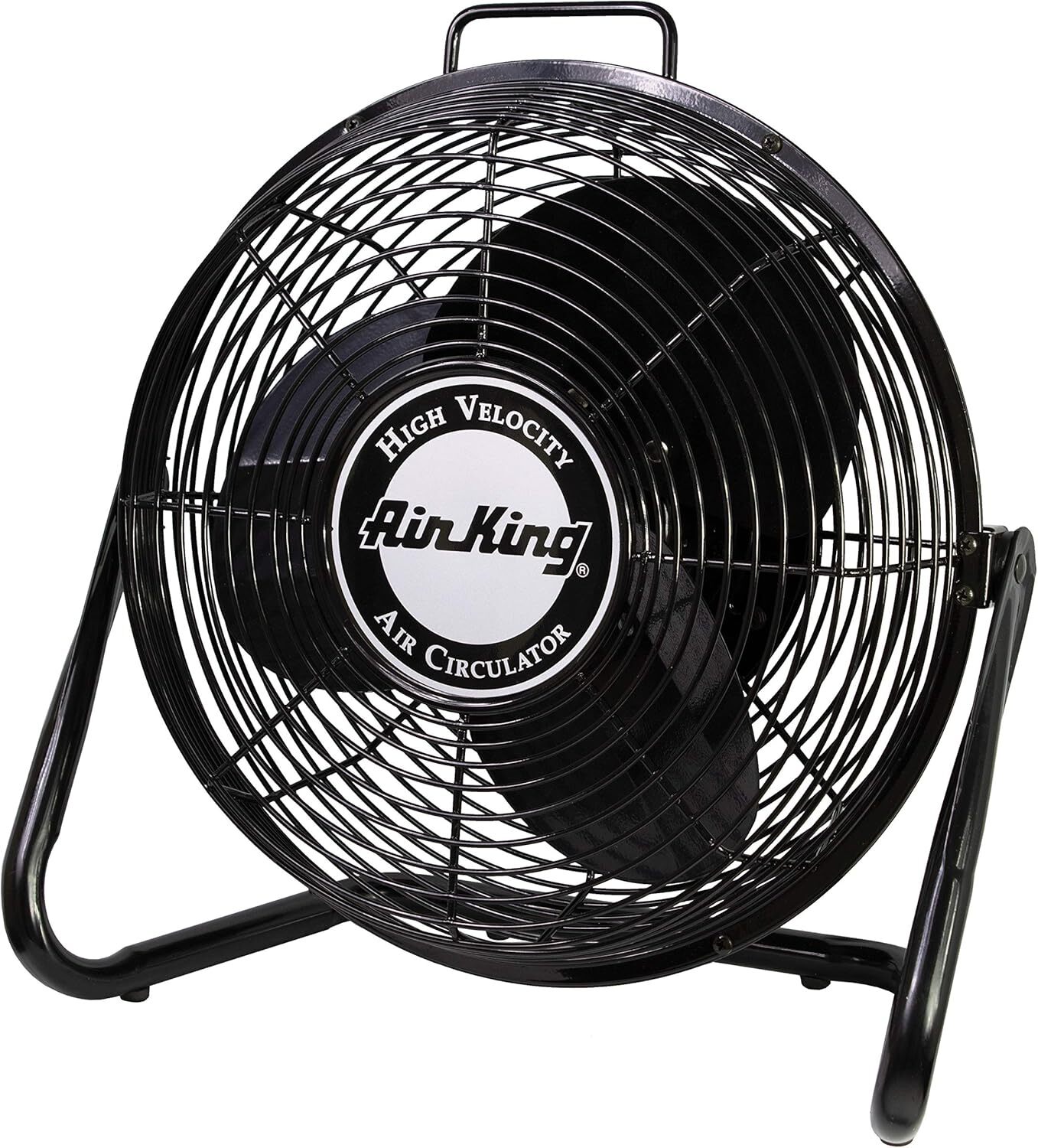 Air King 9212 12-Inch Industrial Grade High Velocity Pivoting Floor Fan , Black