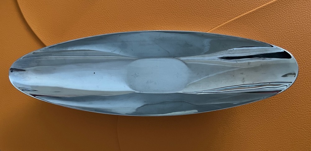 Serving Tray in Silver - Oblong - Retro Feel To It