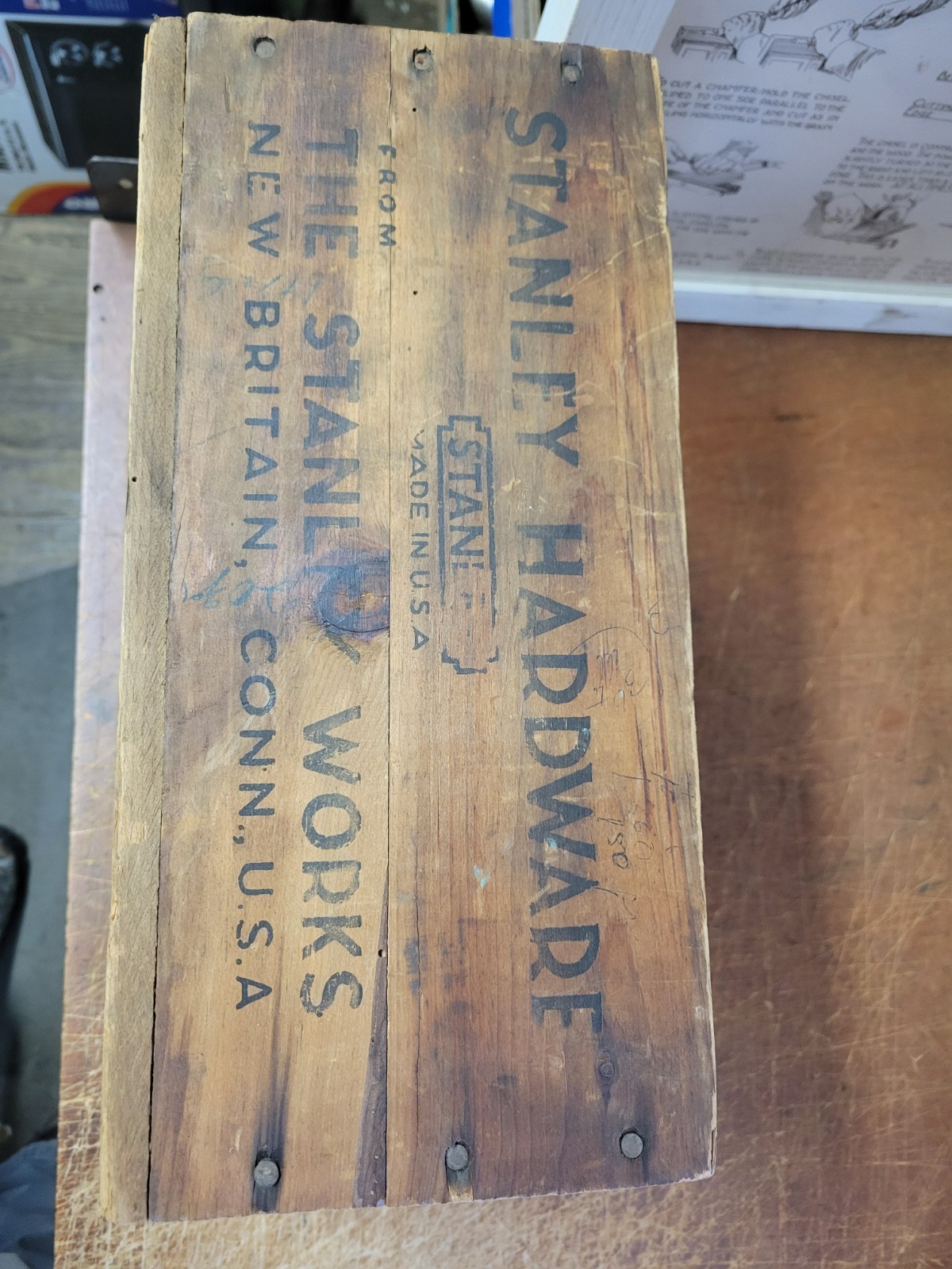 Antique The Stanley Works, Stanley Hardware, Shipping Crate