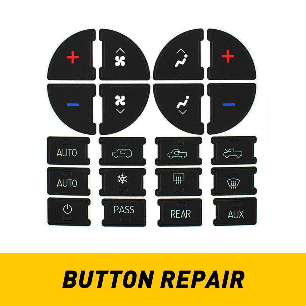 Replacement Control Button Climate Stickers HVAC For 2007-2014 Chevrolet GMC