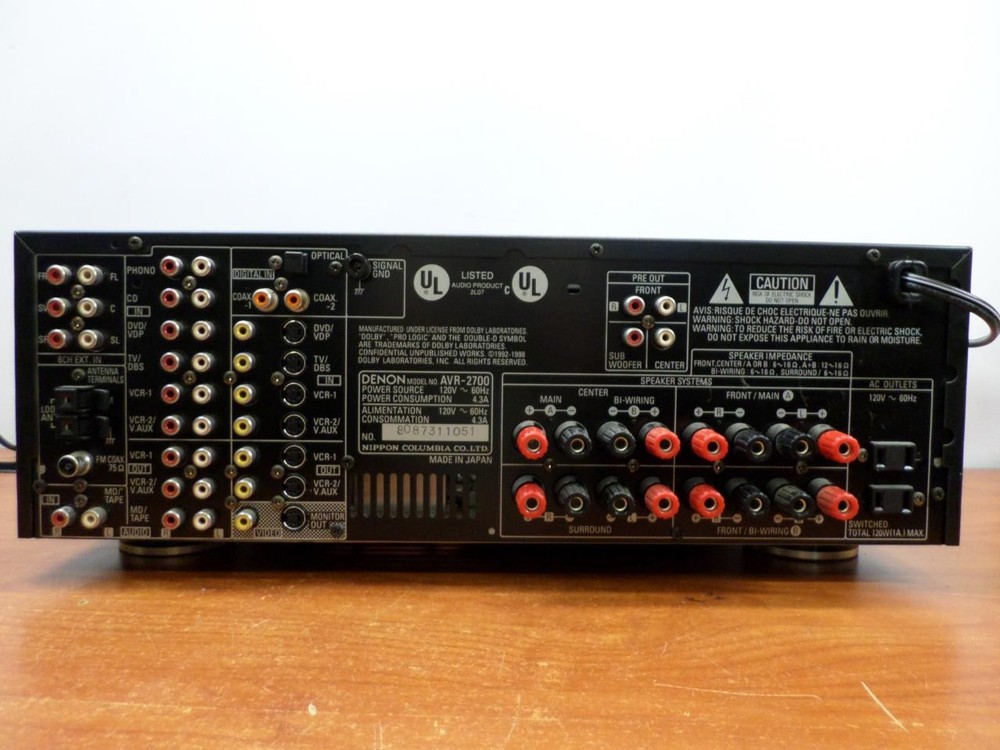 DENON AVR-2700 A/V SURROUND RECEIVER