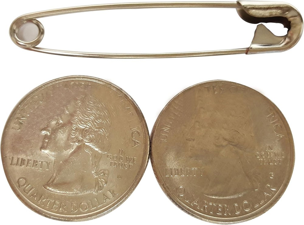 Extra Large Safety Pins - Industrial Strength Rust Resistant