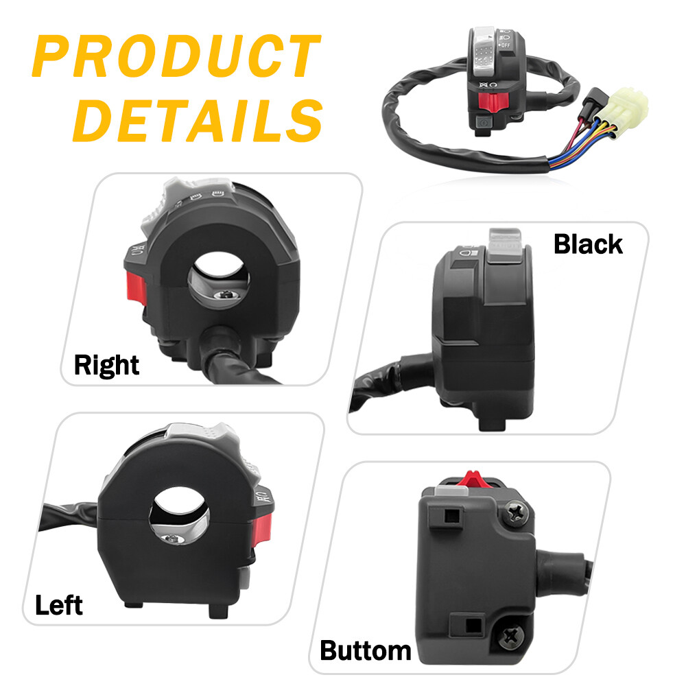 Left Handlebar Control Start Kill Switch Headlight for 2004-2005 Yamaha YFZ450
