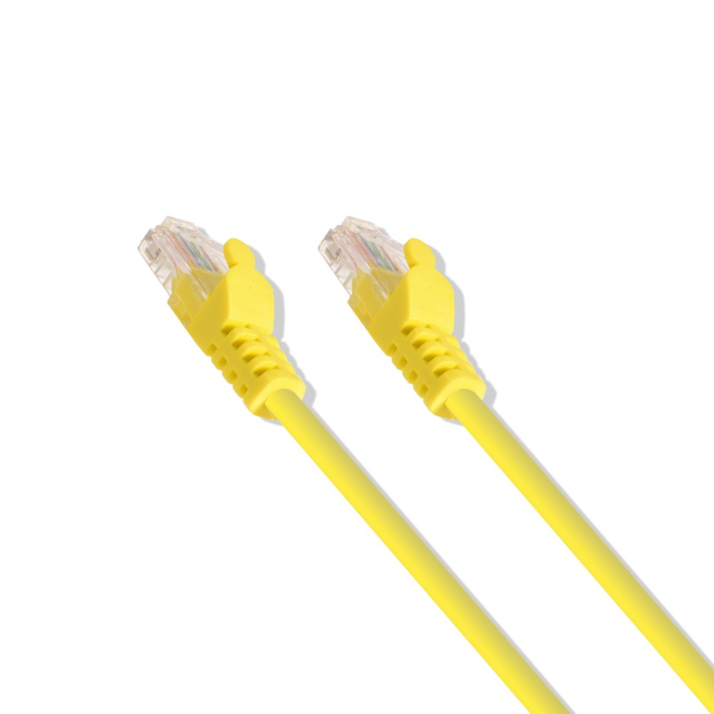 1FT Cat5e UTP Ethernet Network Patch Cable RJ45 Lan Wire Yellow (25 Pack)
