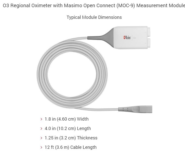 Masimo O3 Regional Oximeter (MOC-9) Module (used) REF: 9637