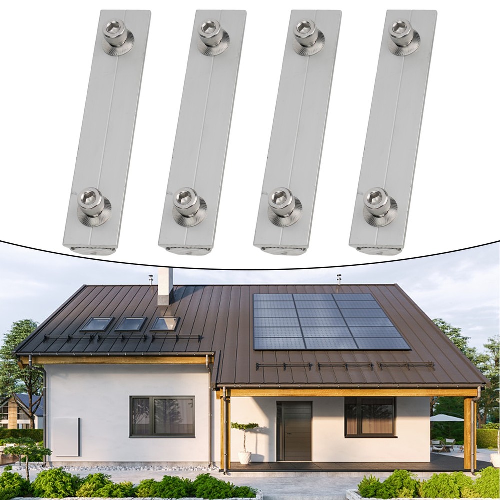Aluminium Solar Module Rails Profile Connectors Mounting Connection Replacement