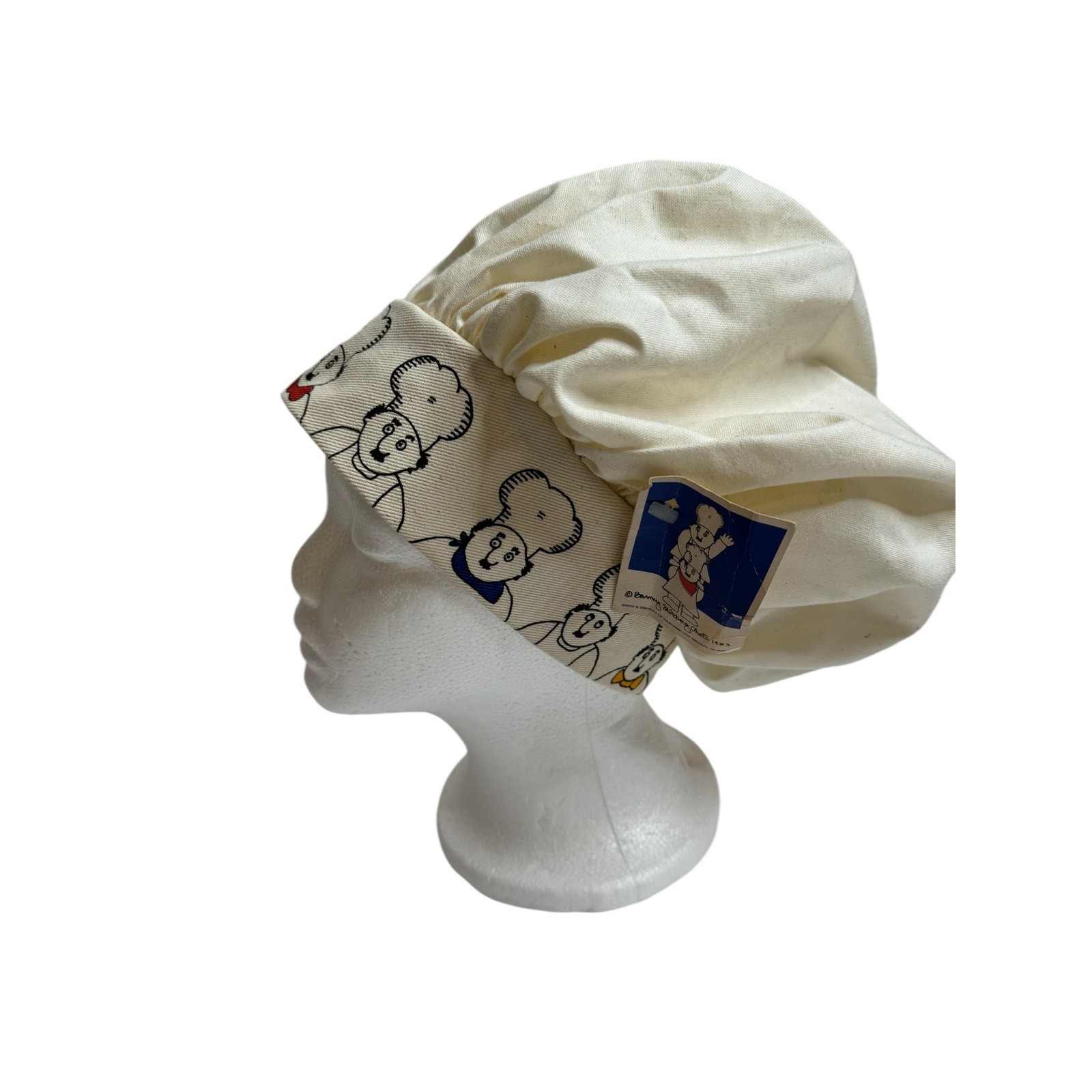 BARNEY SALTZBERG CHEF Hat Vintage *NEW* Ivory Toque Cartoon Adult One Size