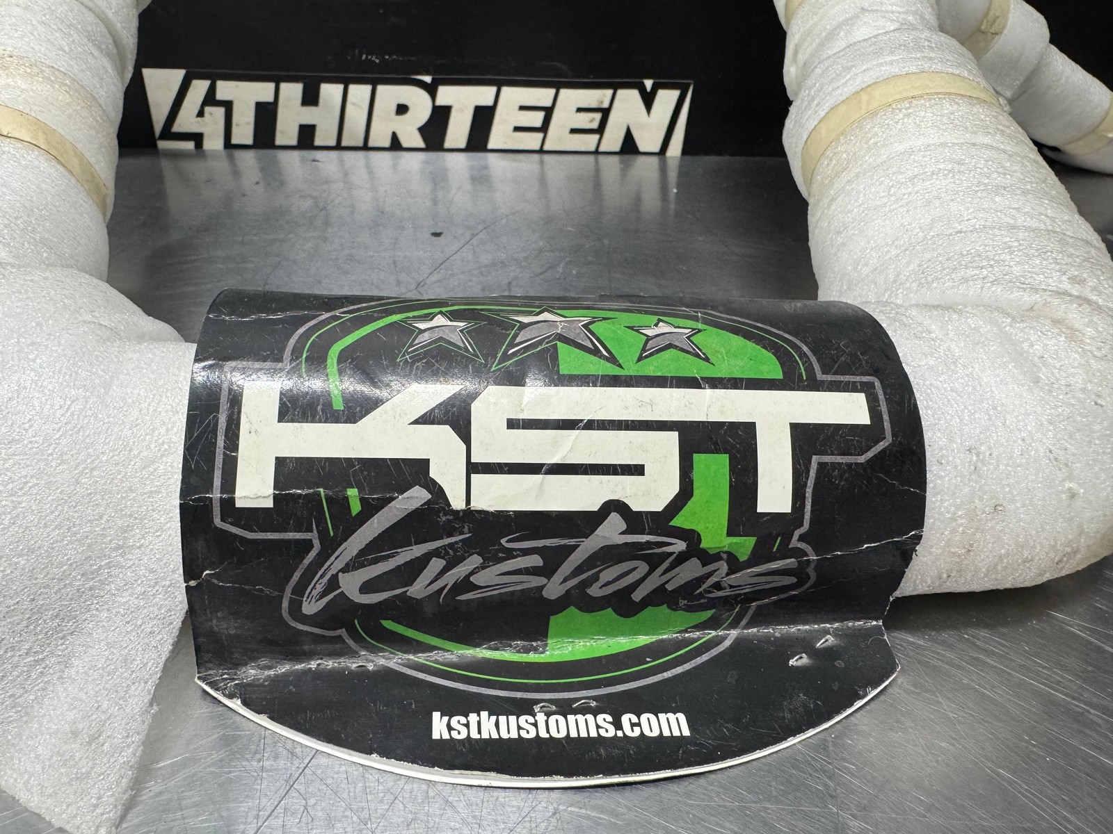 KST KUSTOMS HANDLEBARS OUTLAW 14” SATIN BLK APE HANGERS 1.25” #L440