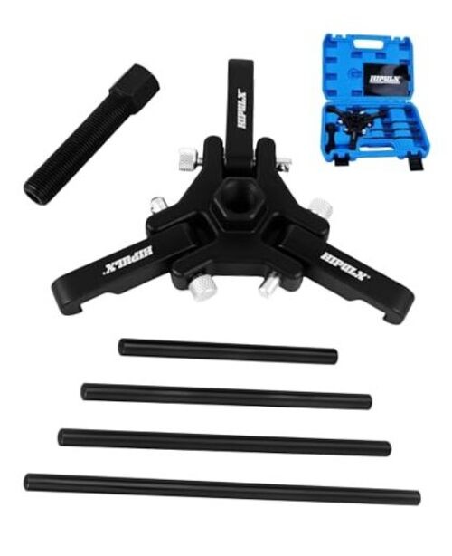 Harmonic Balancer Puller Kit - 3-Jaw Crank Pulley Removal Tool with 4 Force