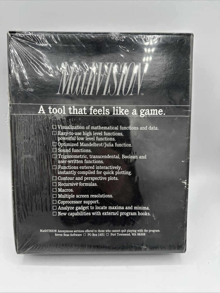 Commodore Amiga MathVISION Sealed CIB