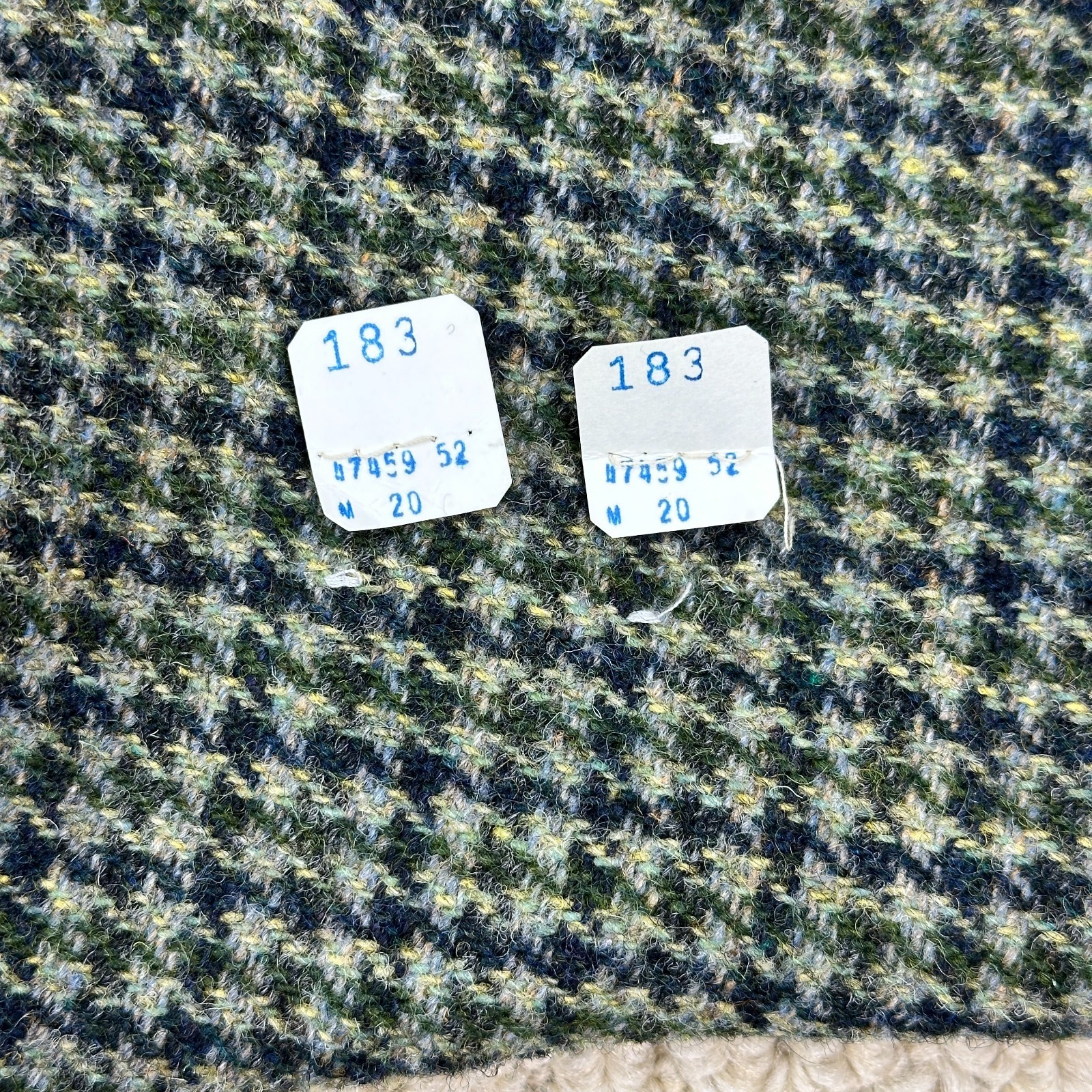 Orvis Harris Tweed Sport Coat Mens 52R Green Houndstooth Blazer Handwoven Wool