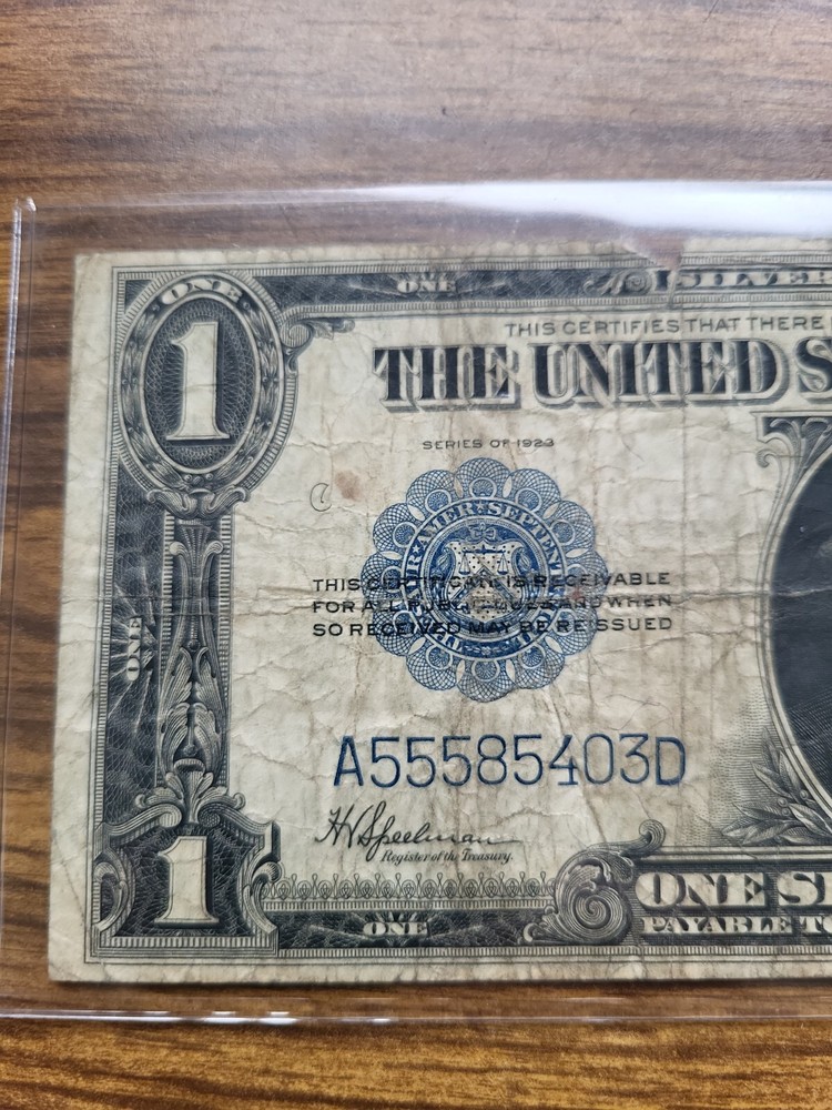 1923 $1 ONE DOLLAR ” SILVER CERTIFICATE LARGE SIZE NOTE