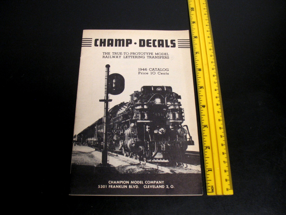 CHAMP DECALS 1946 CATALOG 18 PAGES