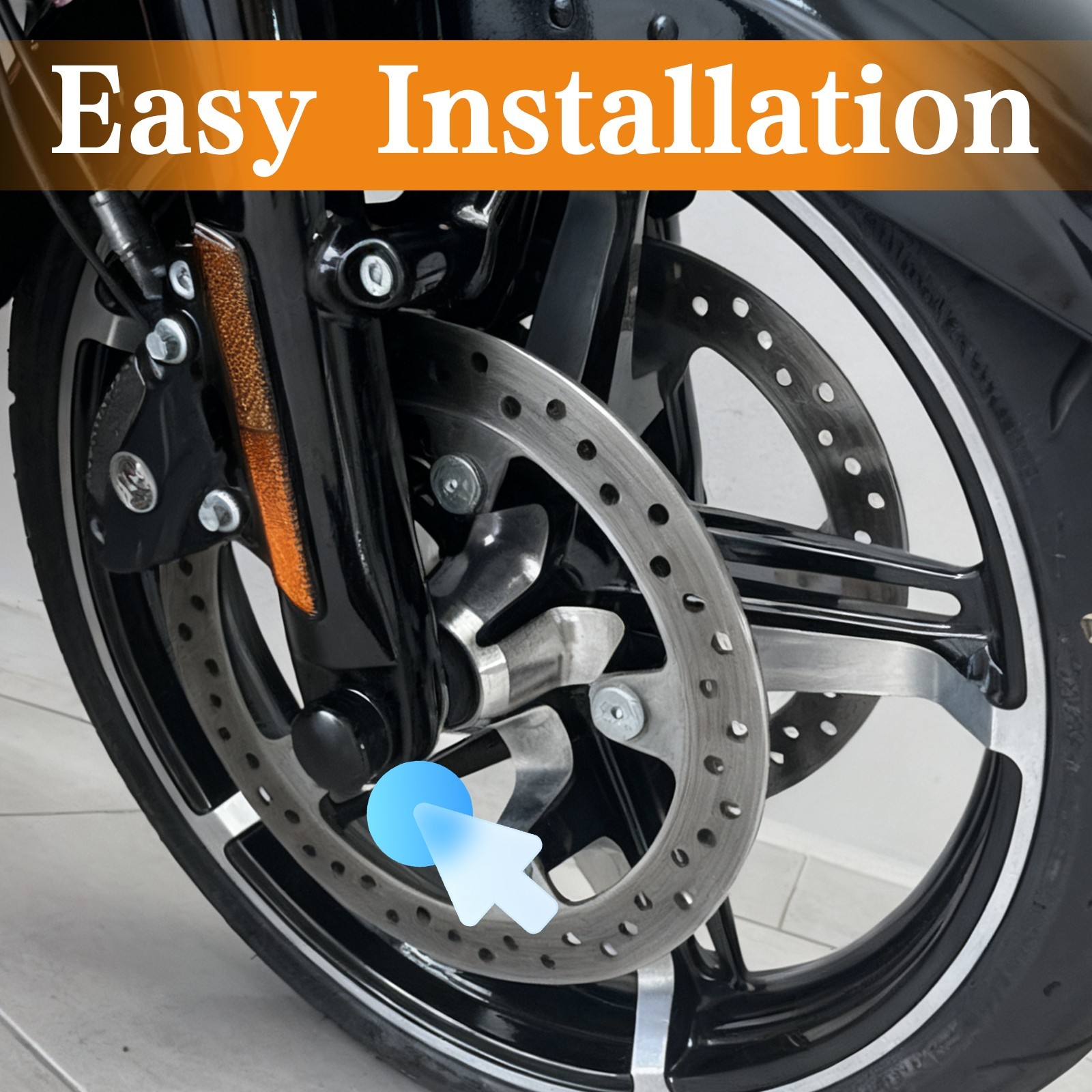 Black Front Axle Nut Caps Axle Covers for Harley Davidson/Touring 2023-2025