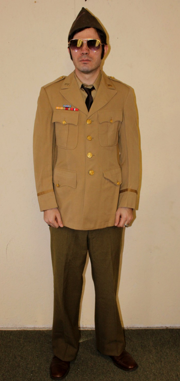 Lot of 2 US Army Wool Officer Jackets 1940's WWII Military Collectibles 36R