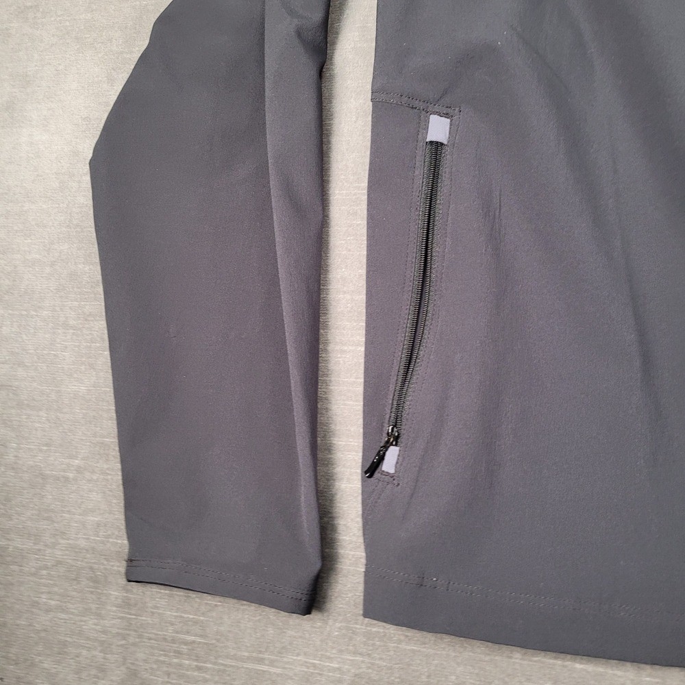 Nike Jacket Full Zip Lightweight Running Track Gray Spandex Polyester Blend XL