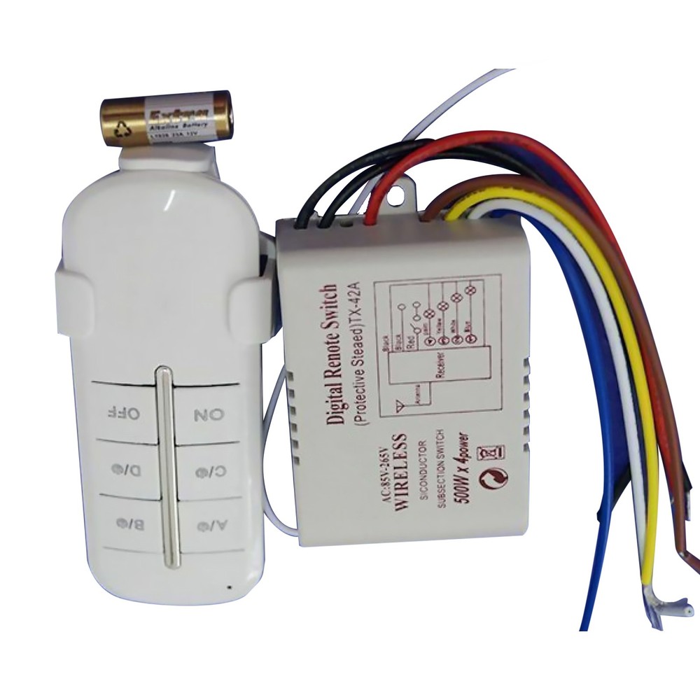 4 Way Light Lamp Digital Wireless Remote Controller Switch ON/OFF 110-240V New E