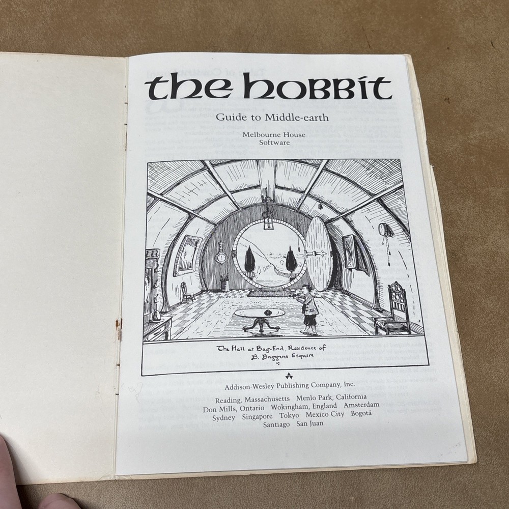 The Hobbit Users Guide Only Commodore 64 No Disc
