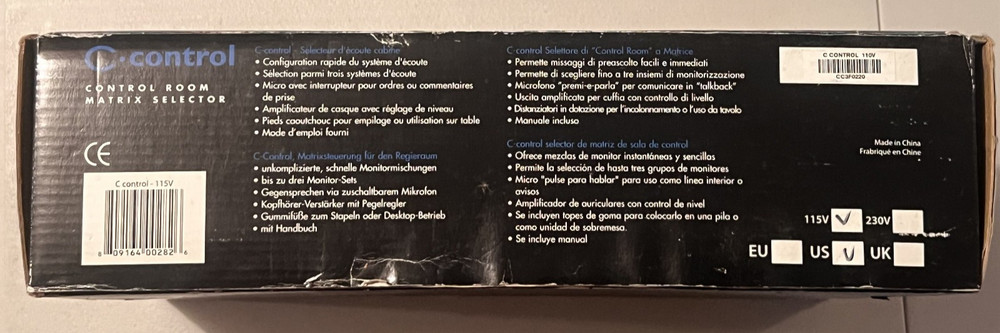 SAMSON C AUDIO CONTROL CONTROL ROOM MATRIX SELECTOR