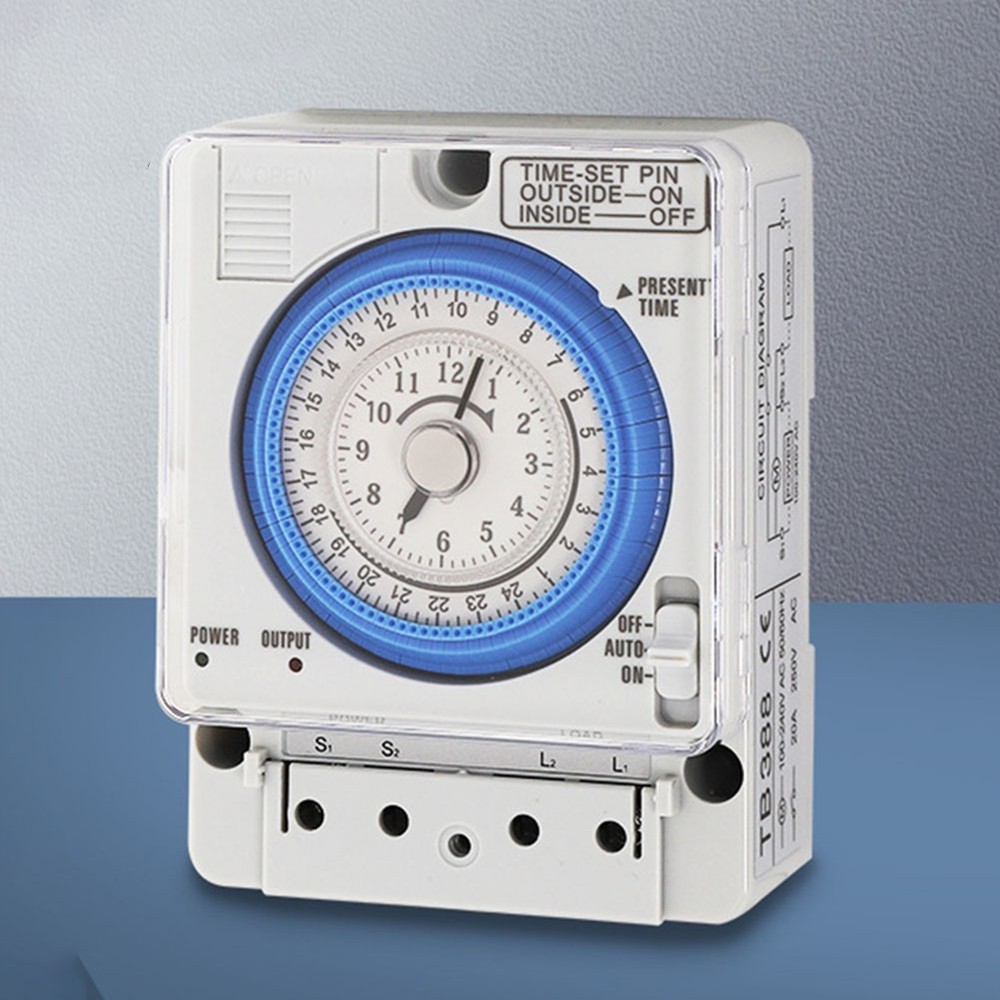 TB388 Mechanical Timer Switch with 24 Hour Control and Memory Settings
