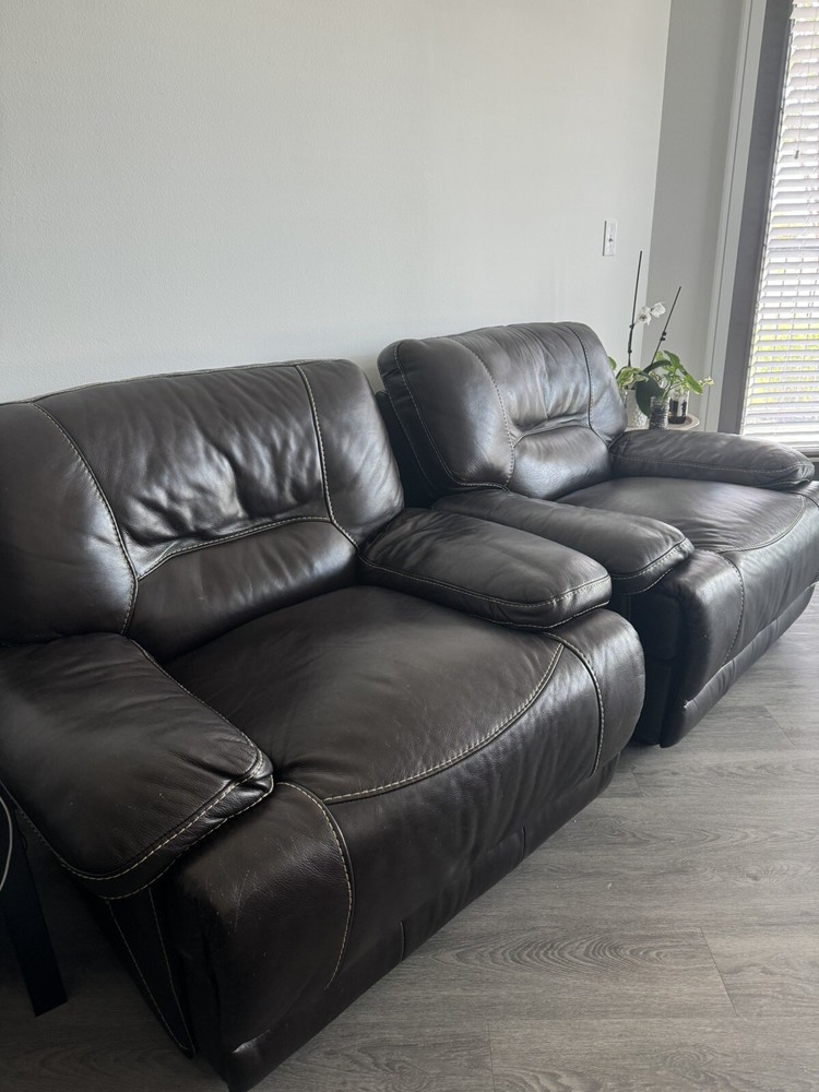 recliner set brown