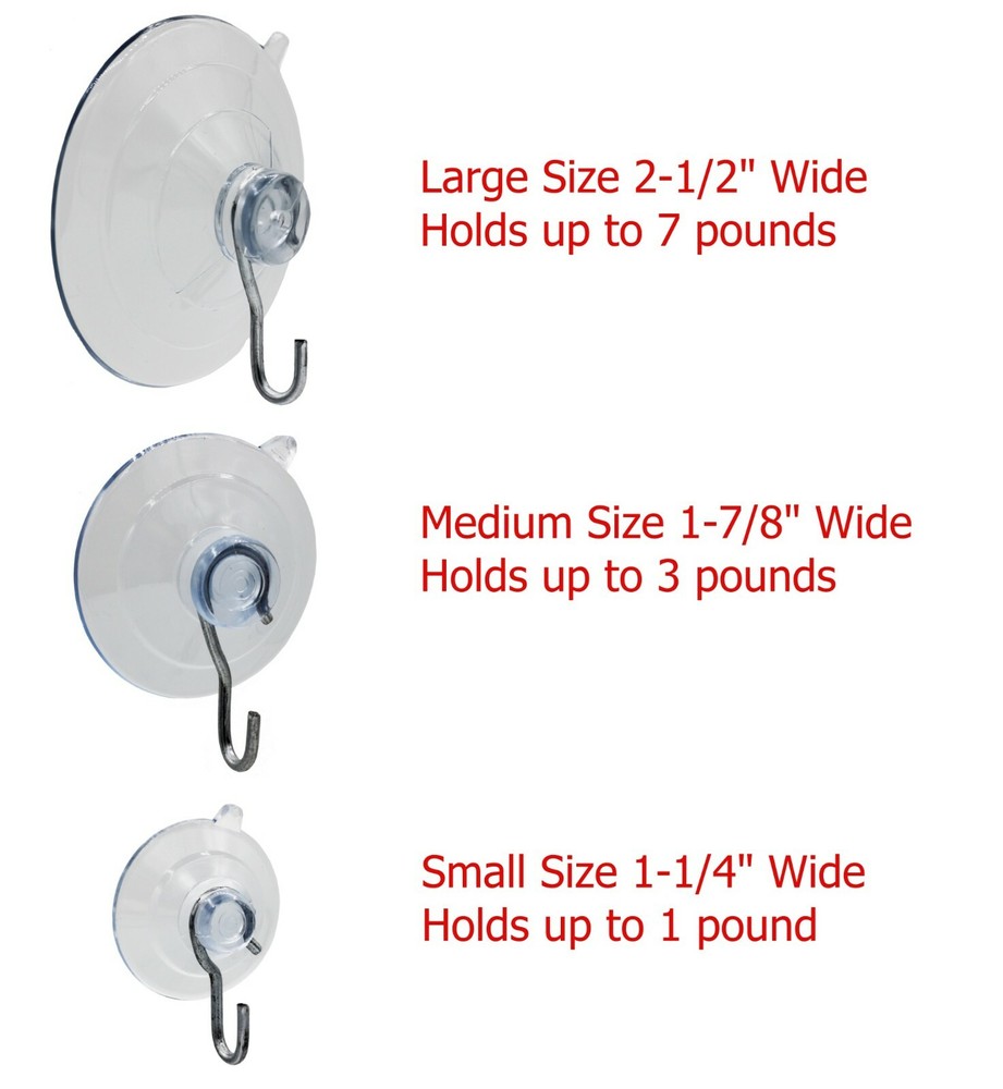 Suction Cup Hooks Combo Pack, 10 Pack, Powerful Window Hanging Suction Cups