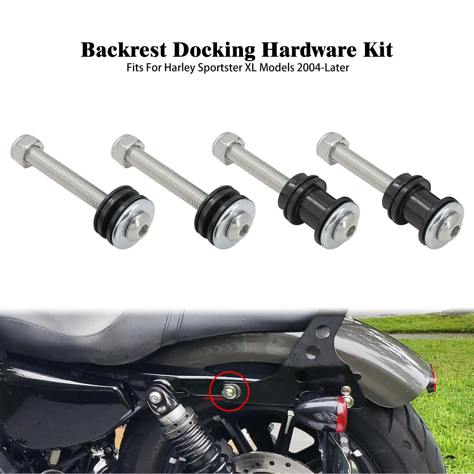 Sissy Bar Mounting Detachable Docking Hardware Kit Fit For Harley Sportster 48