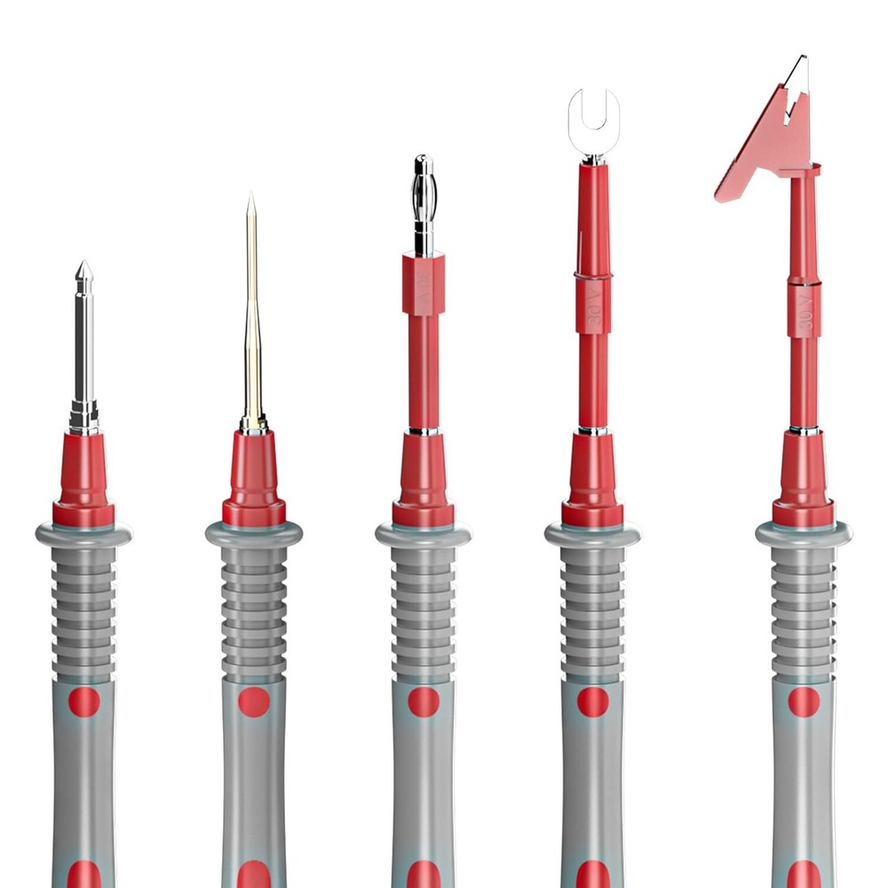 Comprehensive Multimeter Test Leads Kit with Replaceable Needles - 21PCS Set