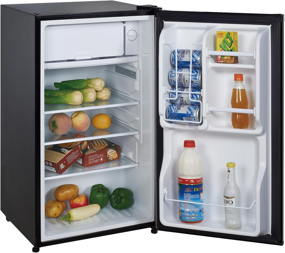 3.5 Cu. Ft. Mini Refrigerator in Black with Freezer Section