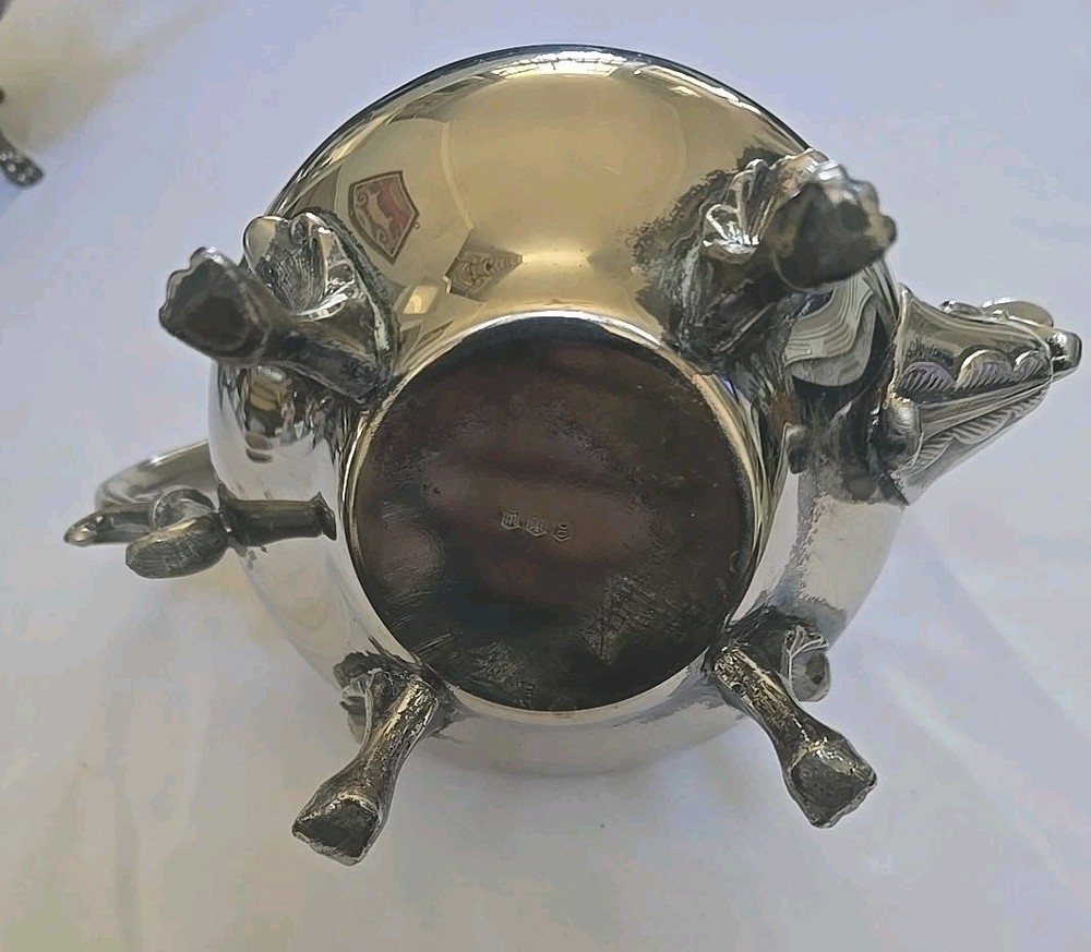 Silverplater 4pc Silverplate Footed (MMC) Vintage Tea Set