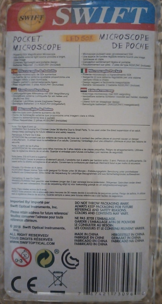 SWIFT Pocket Microscope.New.