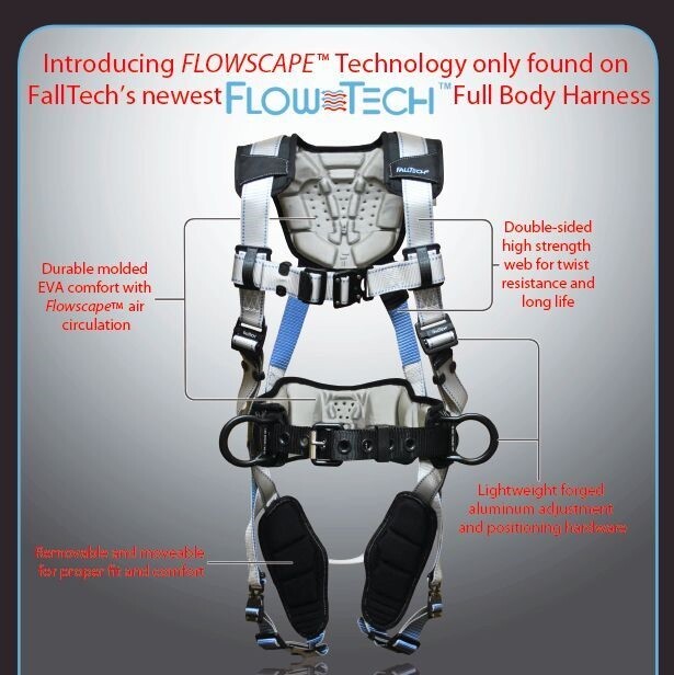 Falltech Fall Protection Harness Flowtech Premium Medium Belt Size 33" to 41"