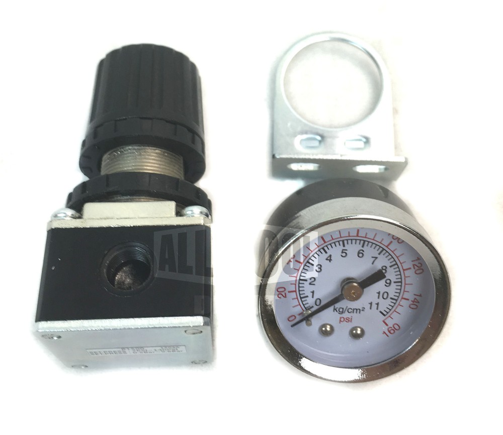 1/4" MINI REGULATOR W/ GAUGE FOR COMPRESSOR COMPRESSED AIR PRESSURE