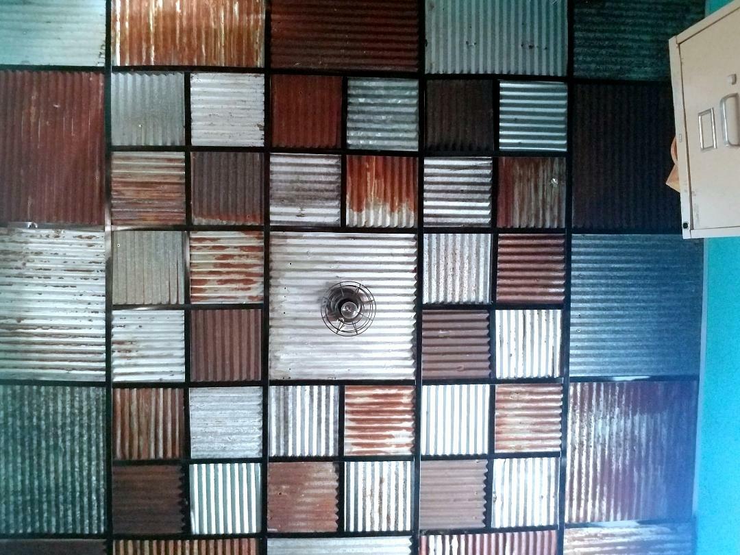 SALE! 10 pcs 11 1/2" x 11 1/2" RECLAIMED CORRUGATED METAL TIN ROOFING PANELS